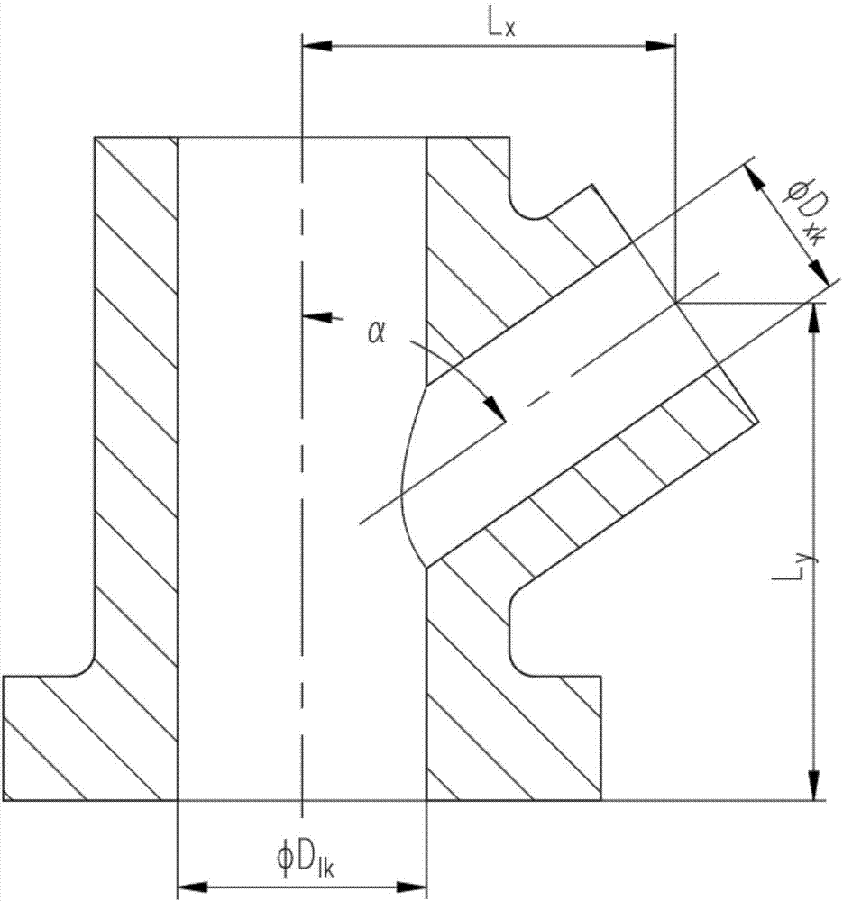 Device and method for measuring inclined hole position dimensions