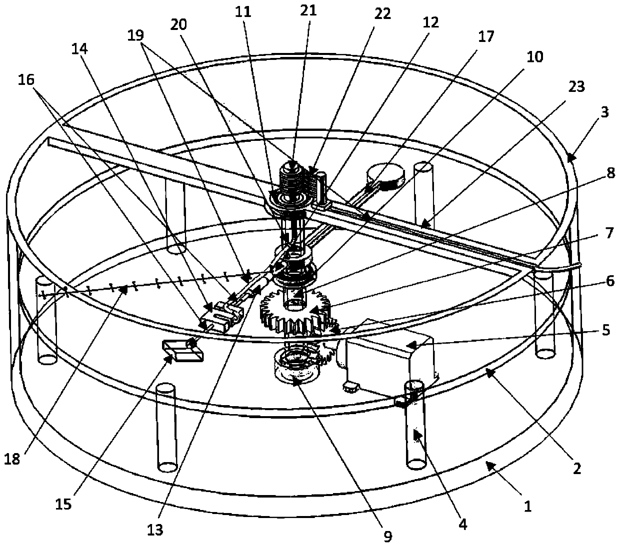 A static calibration device and method for a tension sensor in a weightless environment