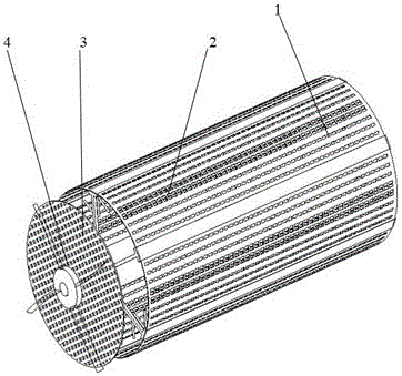 An integrated threshing and separation device of drum and concave plate sieve