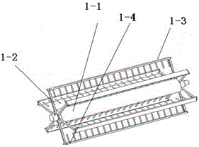 An integrated threshing and separation device of drum and concave plate sieve