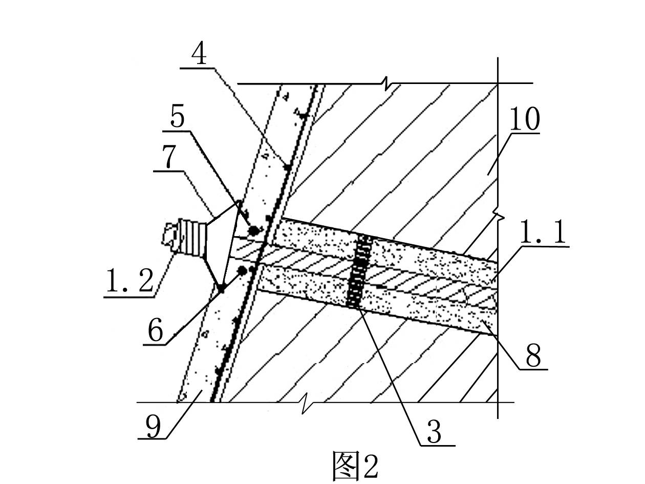 Full-thread fiber resin rod body soil nailing wall and construction method thereof