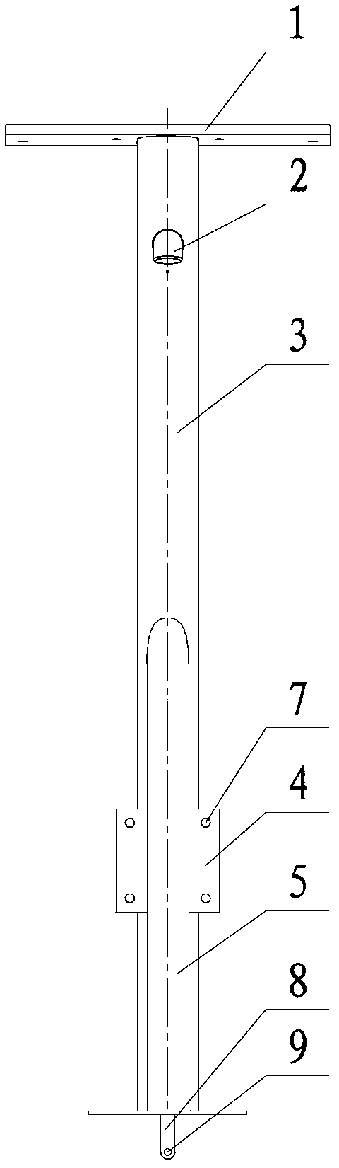 Anemoscope supporting device