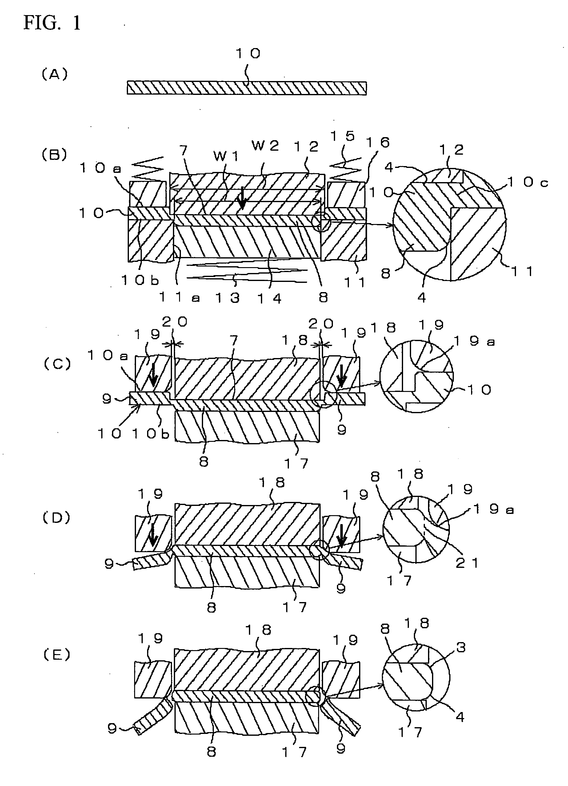 Shearing method for thin plate