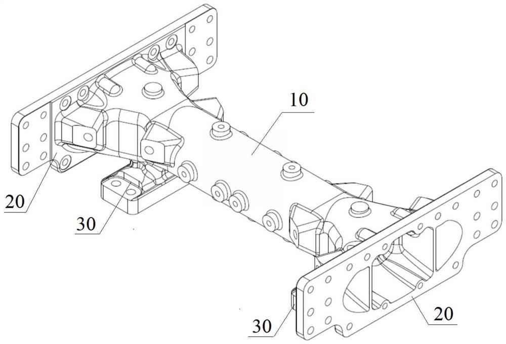 Integrally-formed lightweight cast cross beam assembly