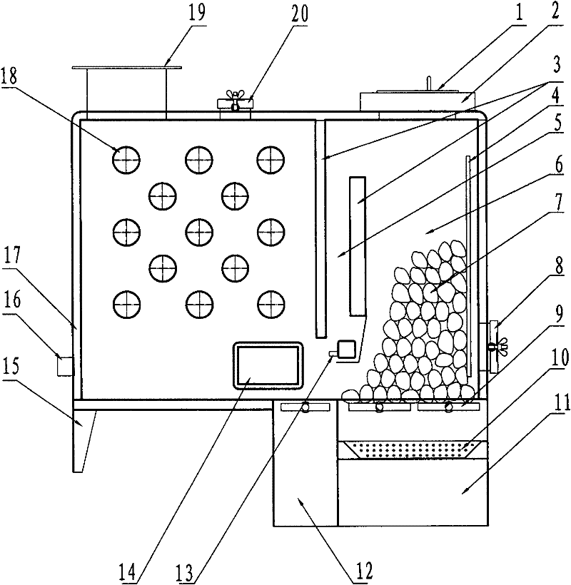 Underlying transverse biomass burning gasification boiler