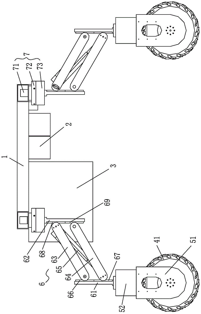 An electric lifting chassis for a field operation robot