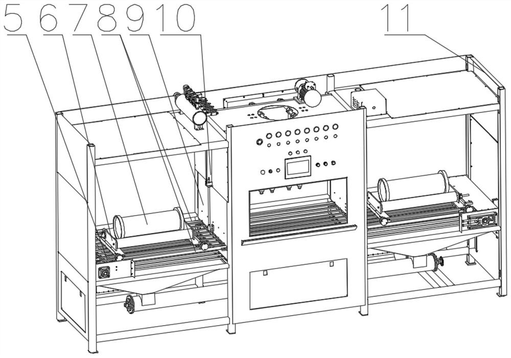 Three-station fully-closed cylindrical sand blasting machine