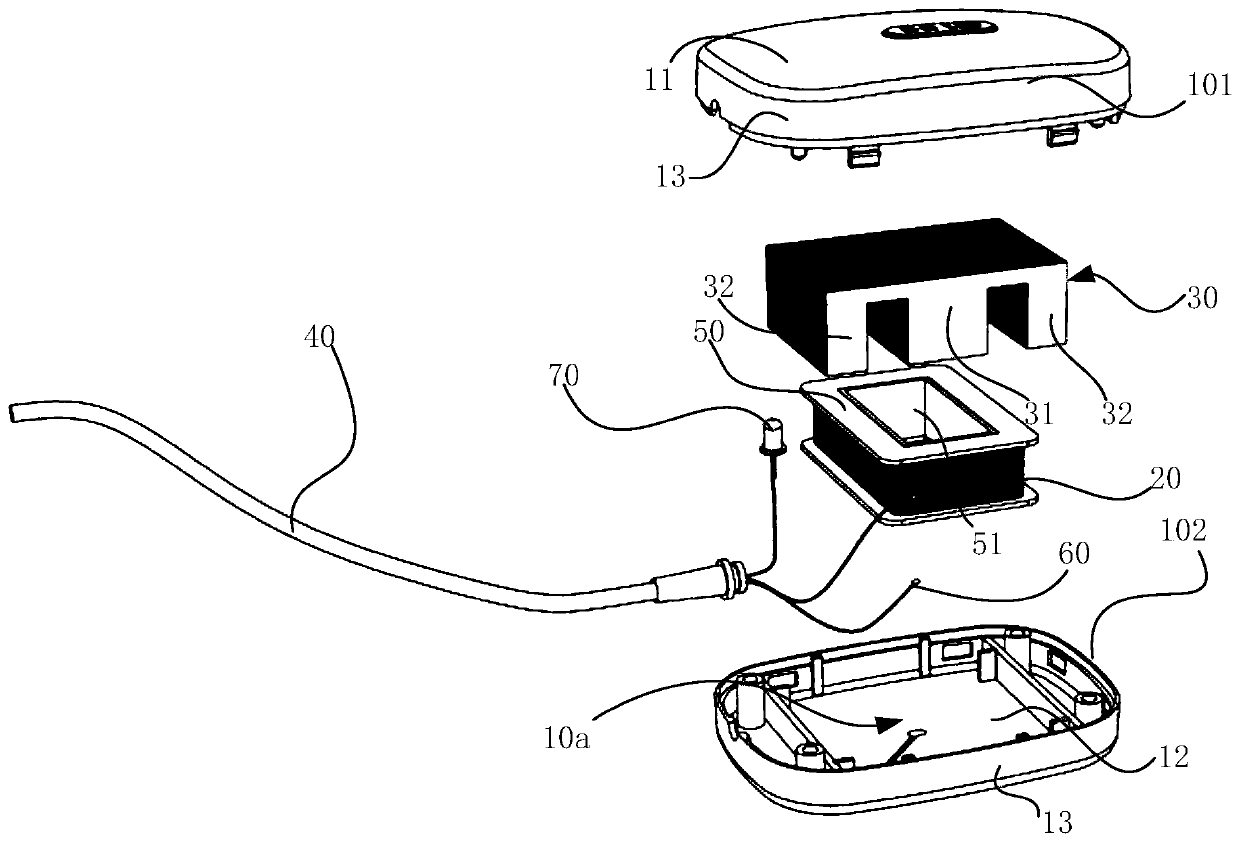 Magnetic temperature moxibustion therapeutic box and therapeutic apparatus