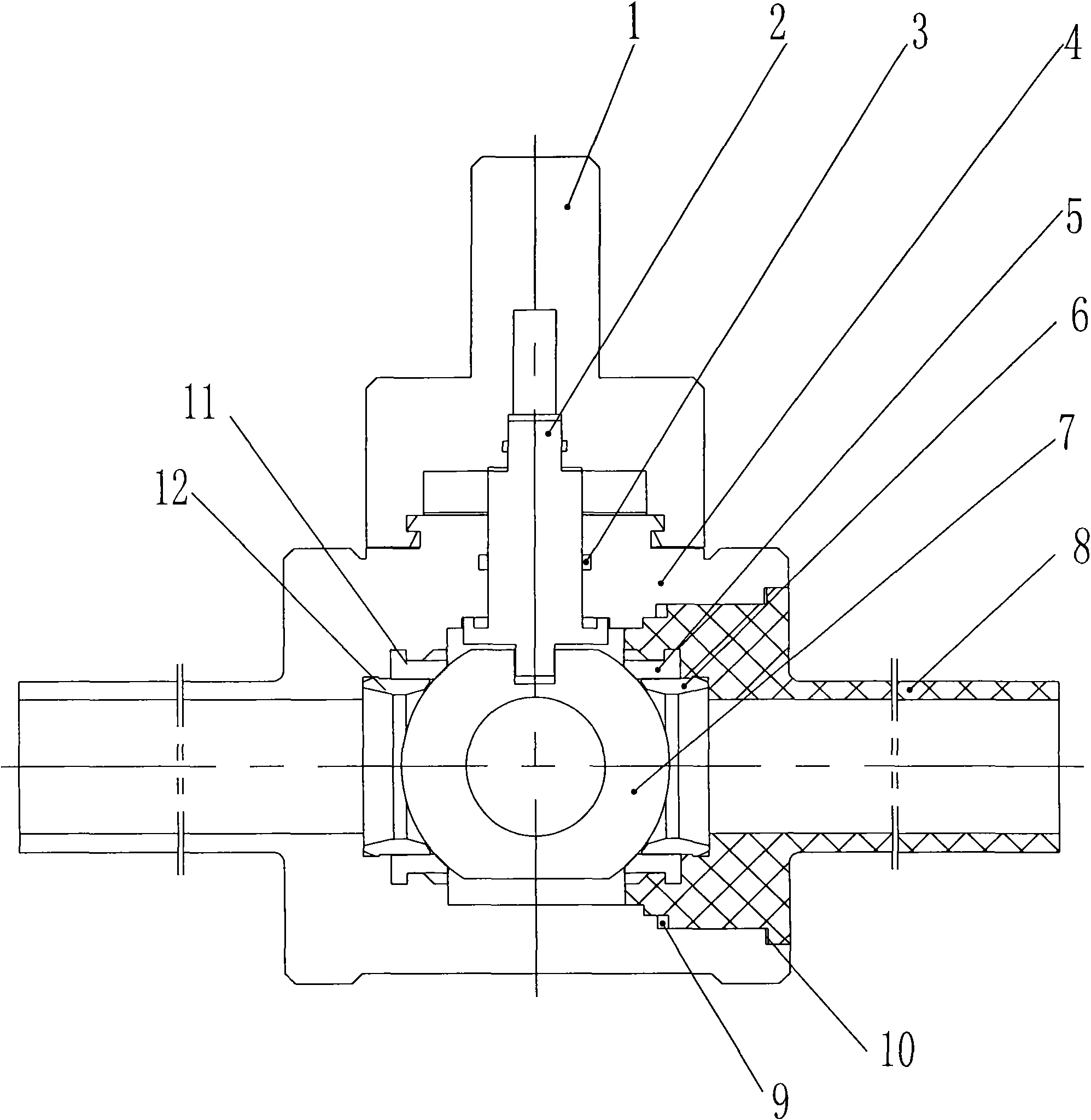 Polyethylene all-plastic ball valve formed by hot melt socket welding