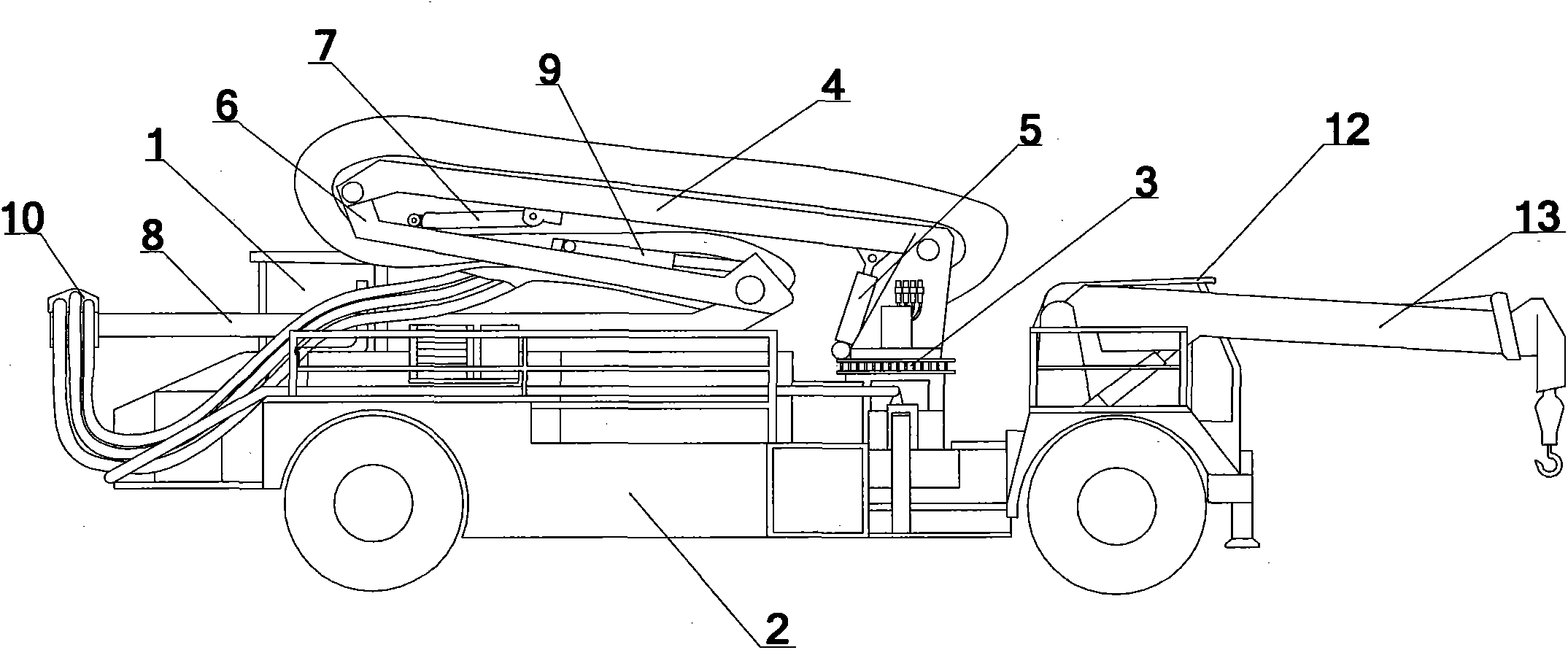 Multifunctional concrete wet-spraying vehicle and control method thereof