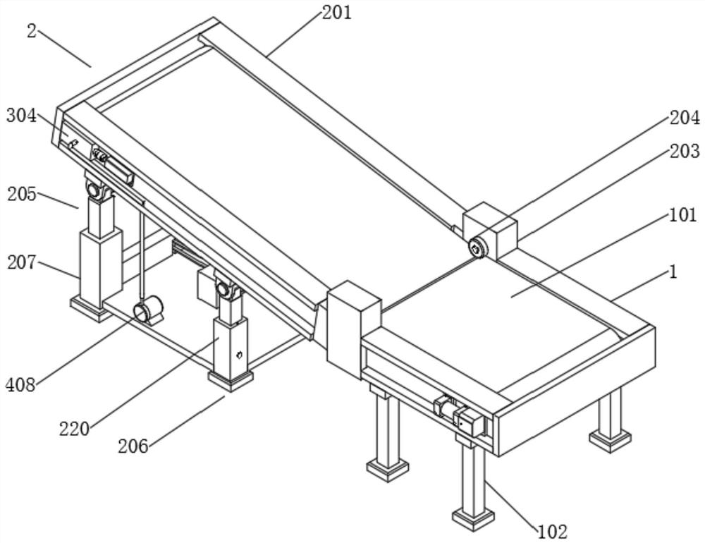 Mining belt conveyor with automatic adjusting function and based on Internet-of-Things technology