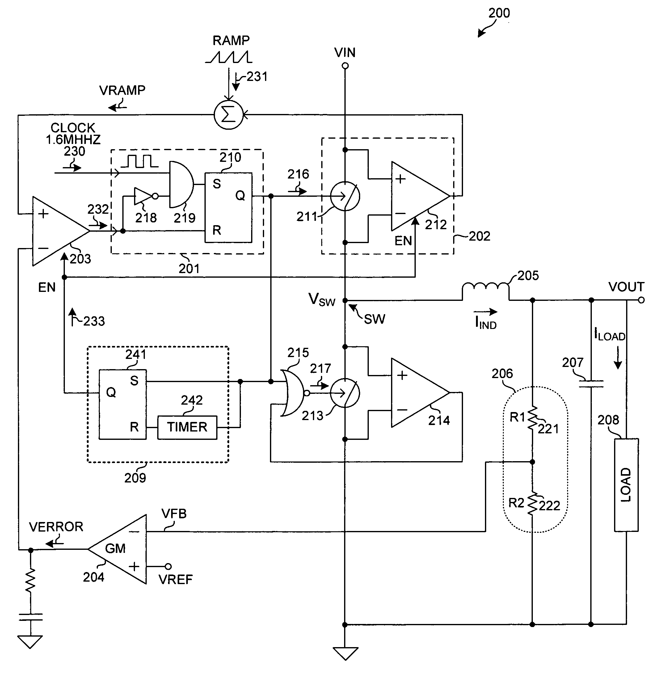 High efficiency voltage regulator with auto power-save mode