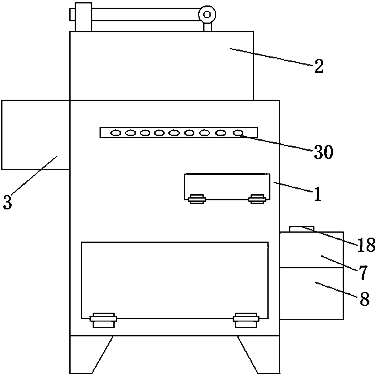 Quantifying device for knitwear raw materials