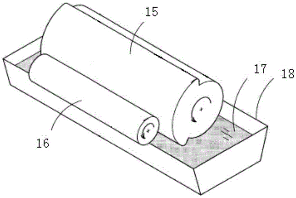 Painting method where roller coating is performed though roller and roller coating device