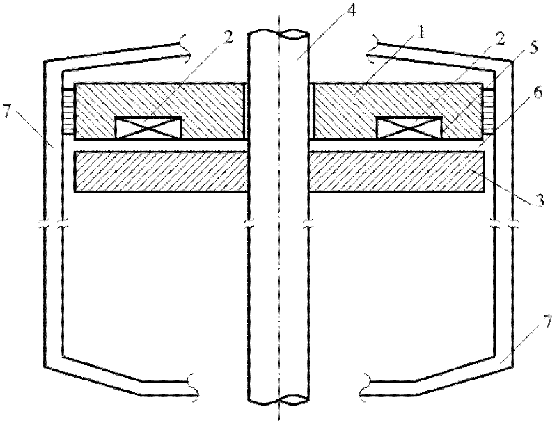 Electromagnetic load reduction bearing for hydraulic generator