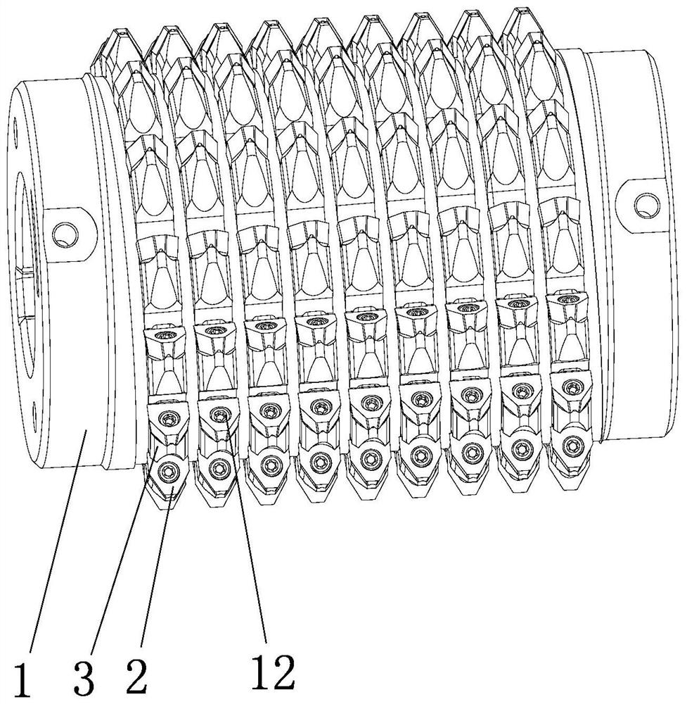 Spline hob with indexable blades