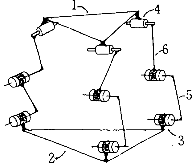 Three-D parallel translation mechanism for virtual axle NC machinetool, robot and mechanical measurer