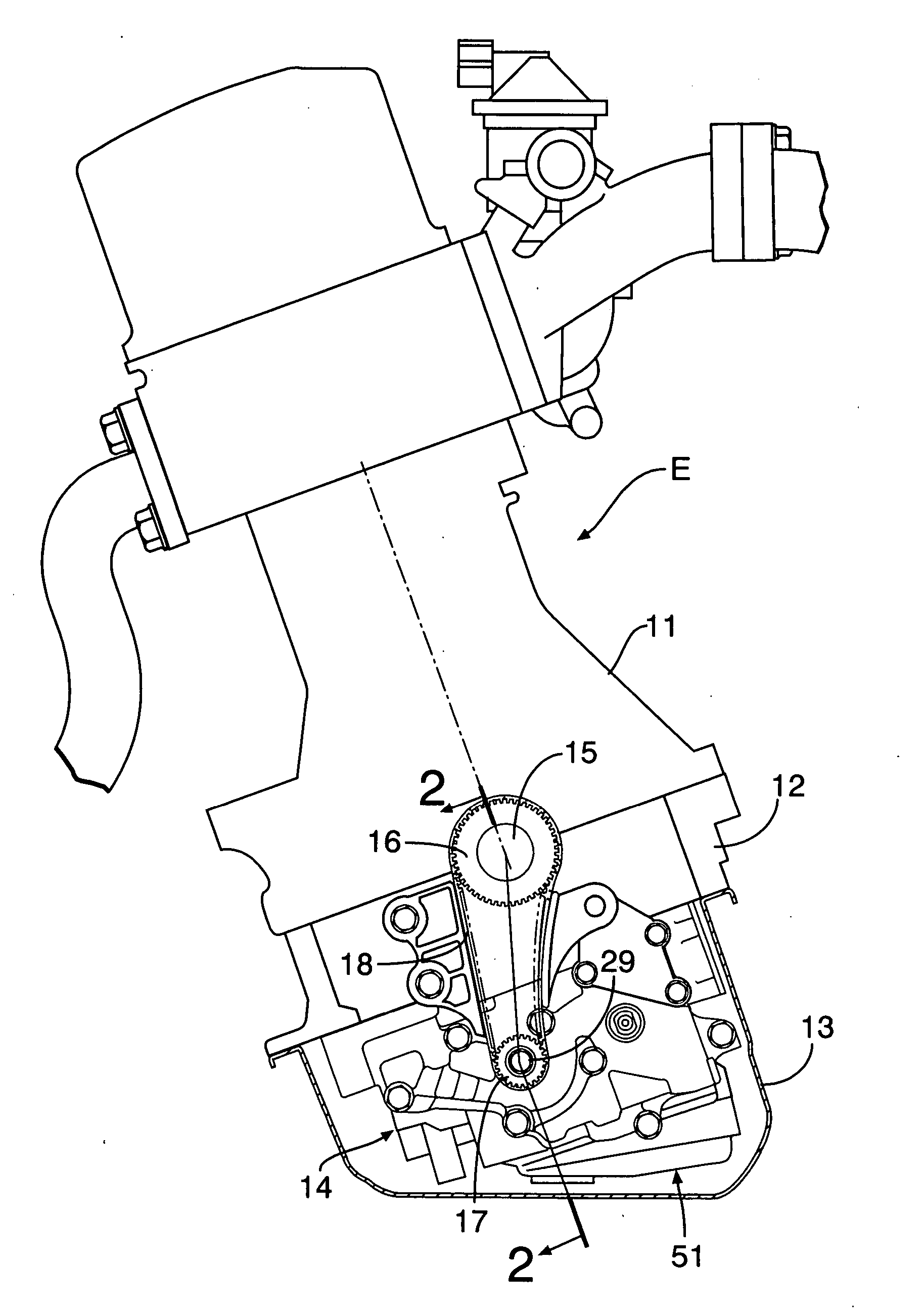 Oil strainer structure of engine and oil return structure of engine