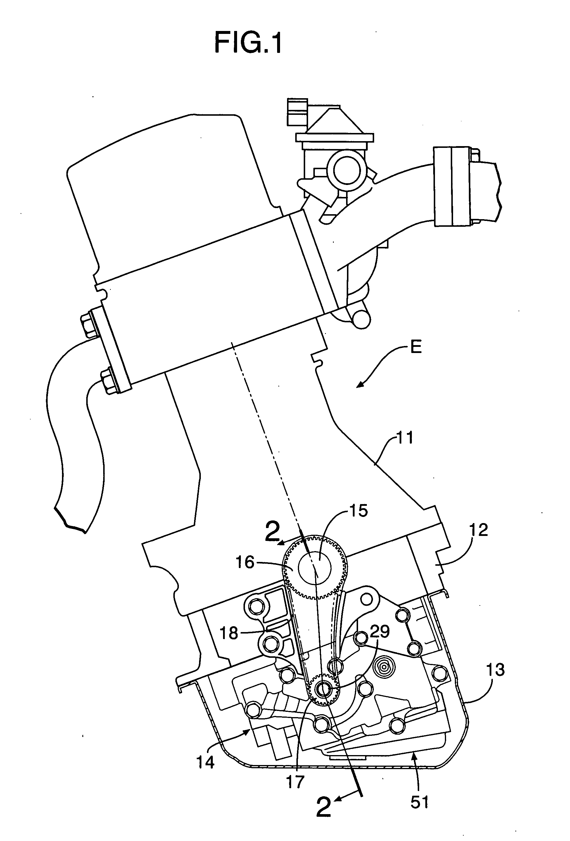 Oil strainer structure of engine and oil return structure of engine