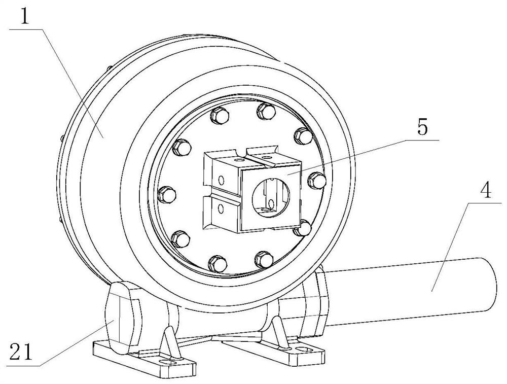 Photovoltaic-power-generation double-shaft output rotary driving device, mounting method and clearance adjusting method