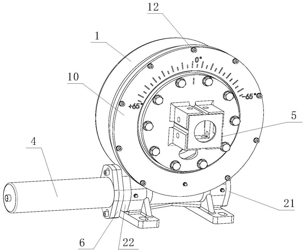 Photovoltaic-power-generation double-shaft output rotary driving device, mounting method and clearance adjusting method