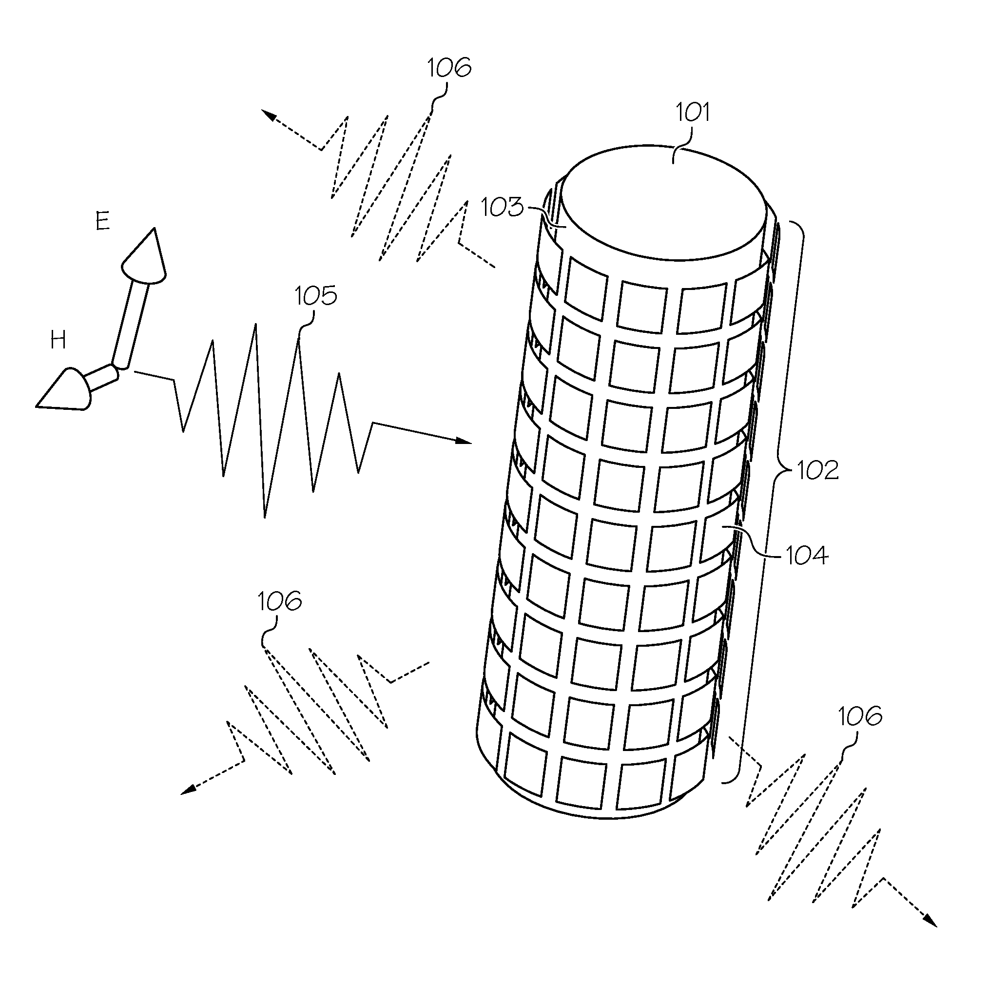 Circuit-loaded conformal metasurface cloak