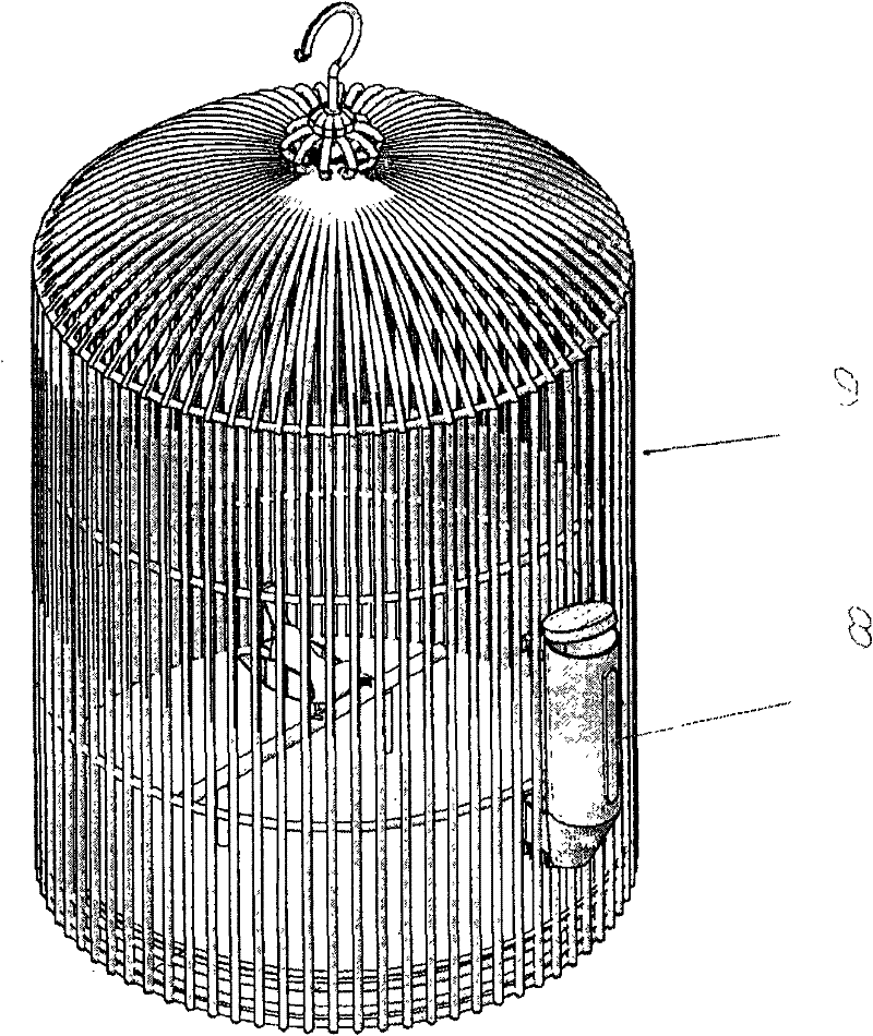 External-hanging type cereal hamper for birds