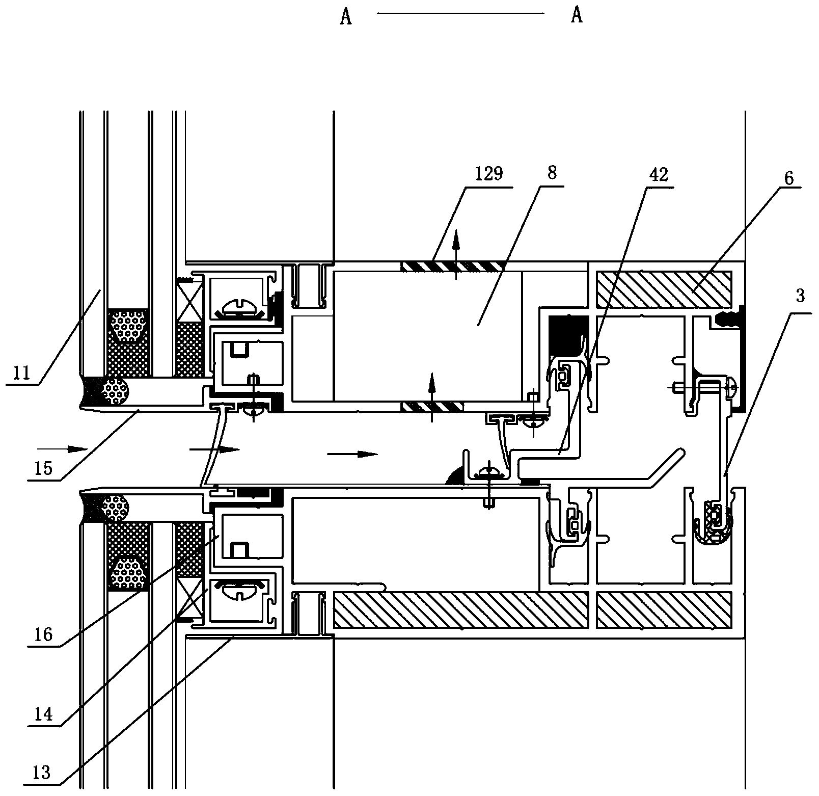 Ventilation transverse locking type unit curtain wall system