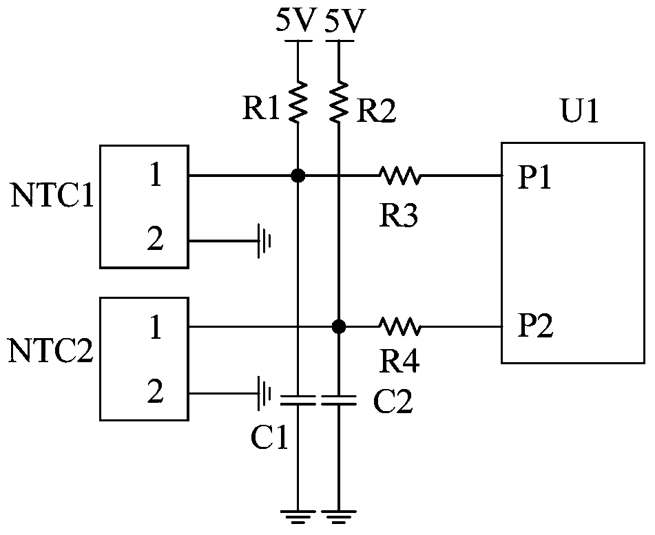 A temperature detection method and system