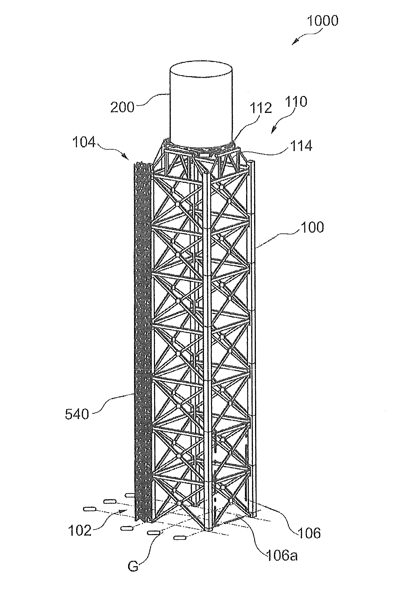 Concentrated solar tower assembly and method