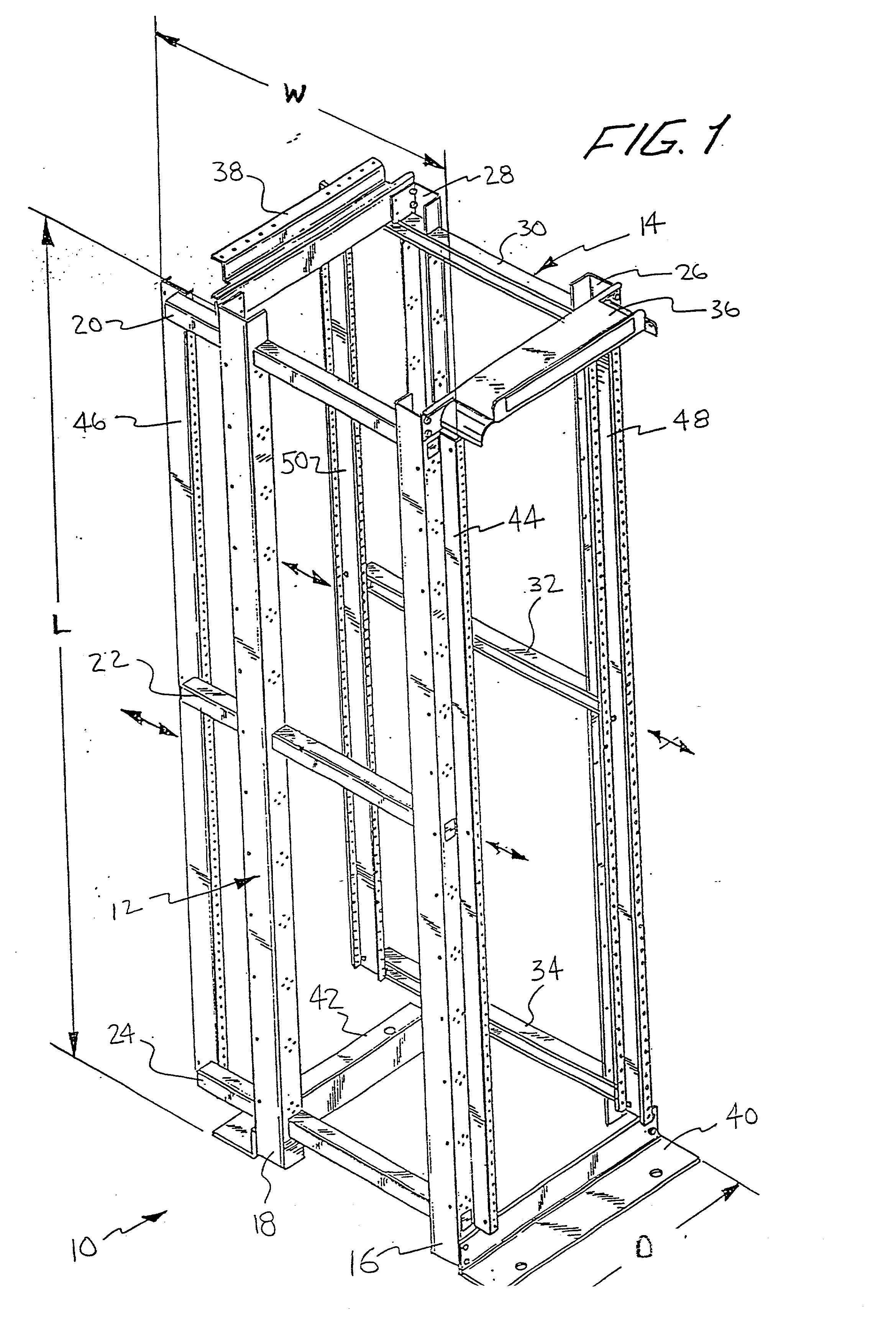 Adjustable equipment rack