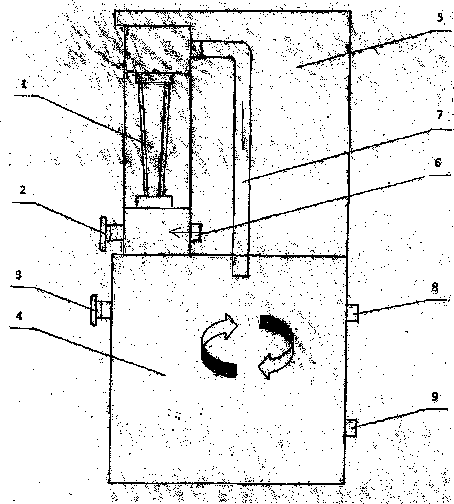 Continuous quantitative suspension dosing device of liquid molluscicide