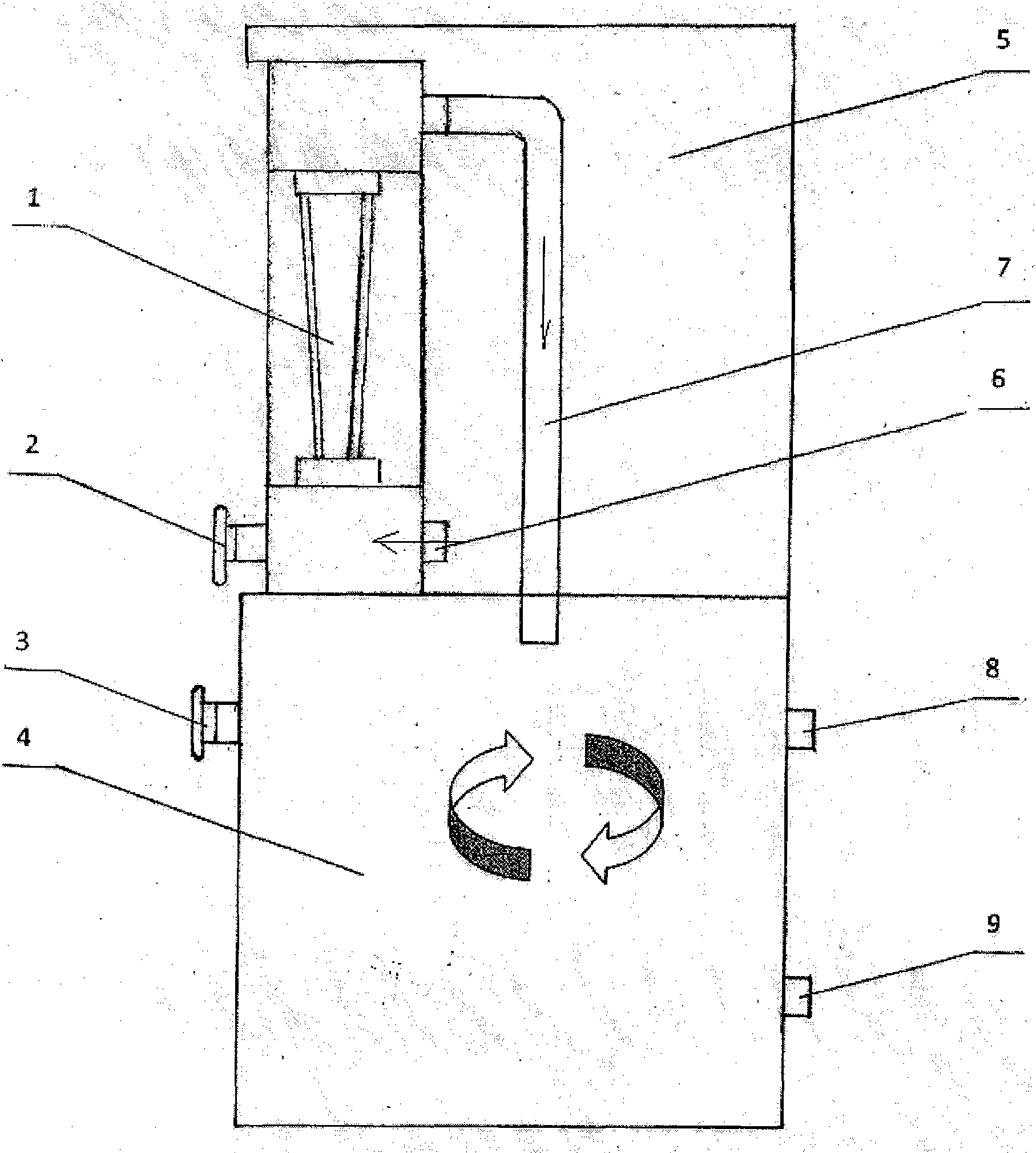 Continuous quantitative suspension dosing device of liquid molluscicide