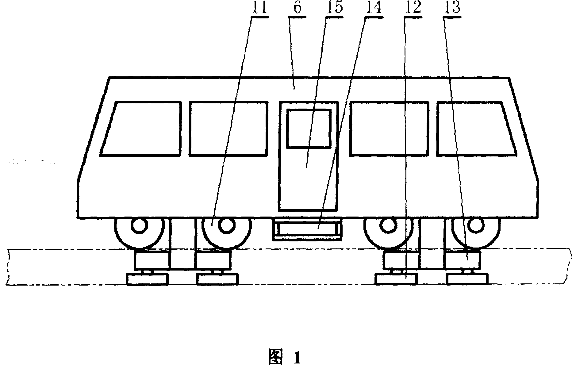 Magnetic suspension track inspection railcar