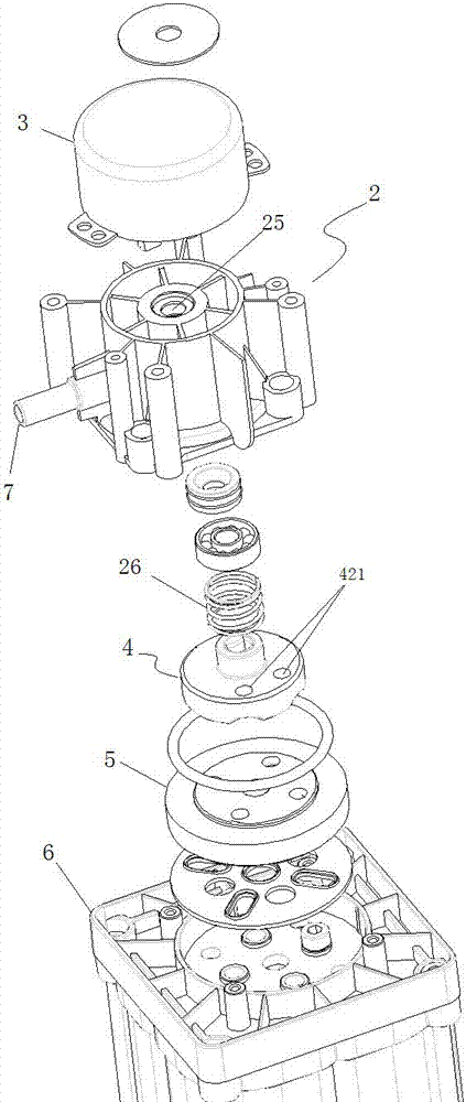 A rotary valve and a five-tube adsorption tower using it, and an oxygen generator