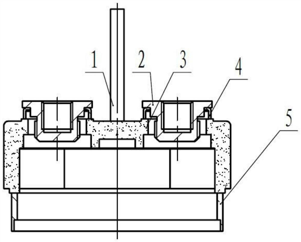 Ceramic base of high-voltage direct-current contactor and assembling method thereof