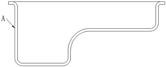 Hydraulic drawing forming method for oil pan without draft angle