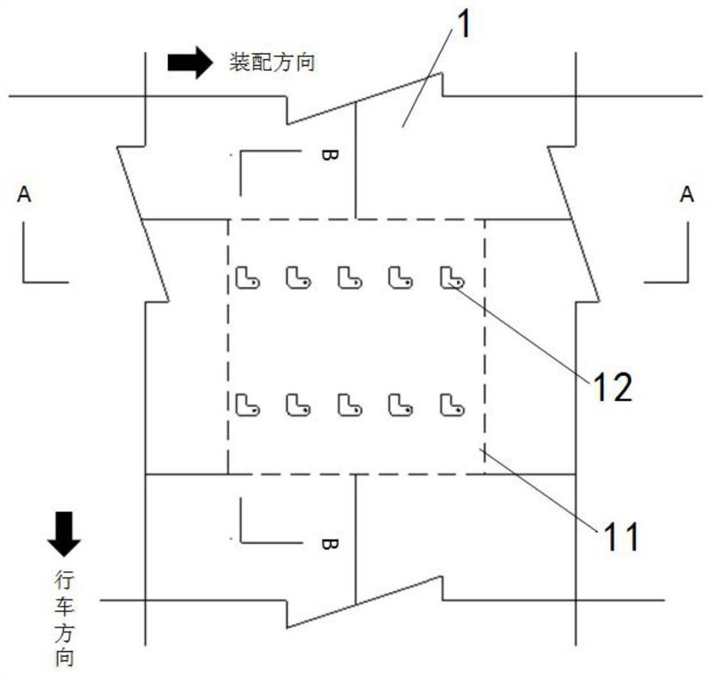 Steel box girder bridge deck slab structure and paving method