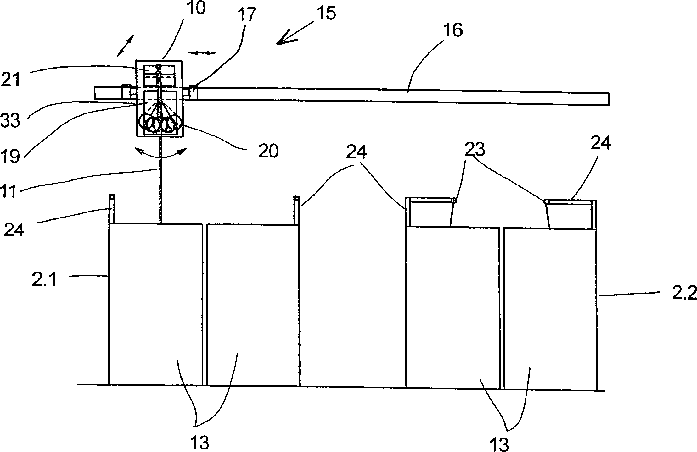 Method and device for producing staple fibers