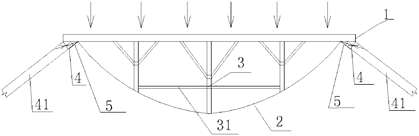 Long-span pre-stress fish belly sill for foundation pit support and mounting method thereof