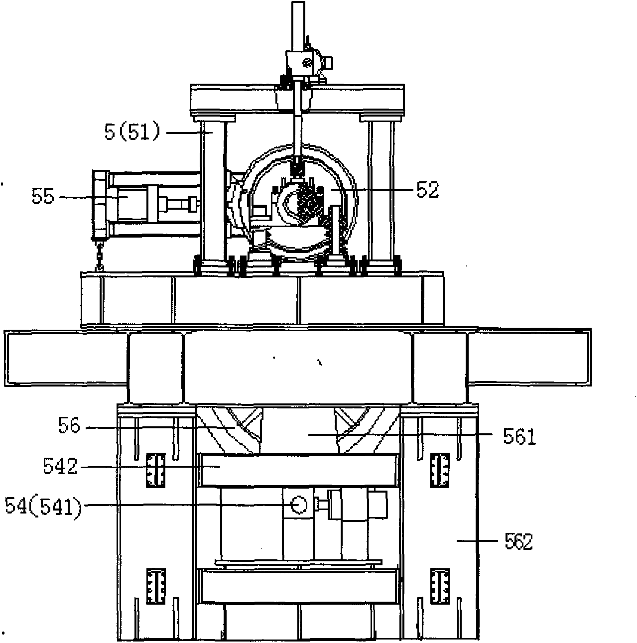 Wheel wear resistance combined test stand of rail vehicle