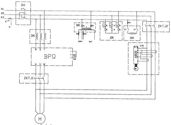 Variable frequency speed regulation safety control device for mining industry