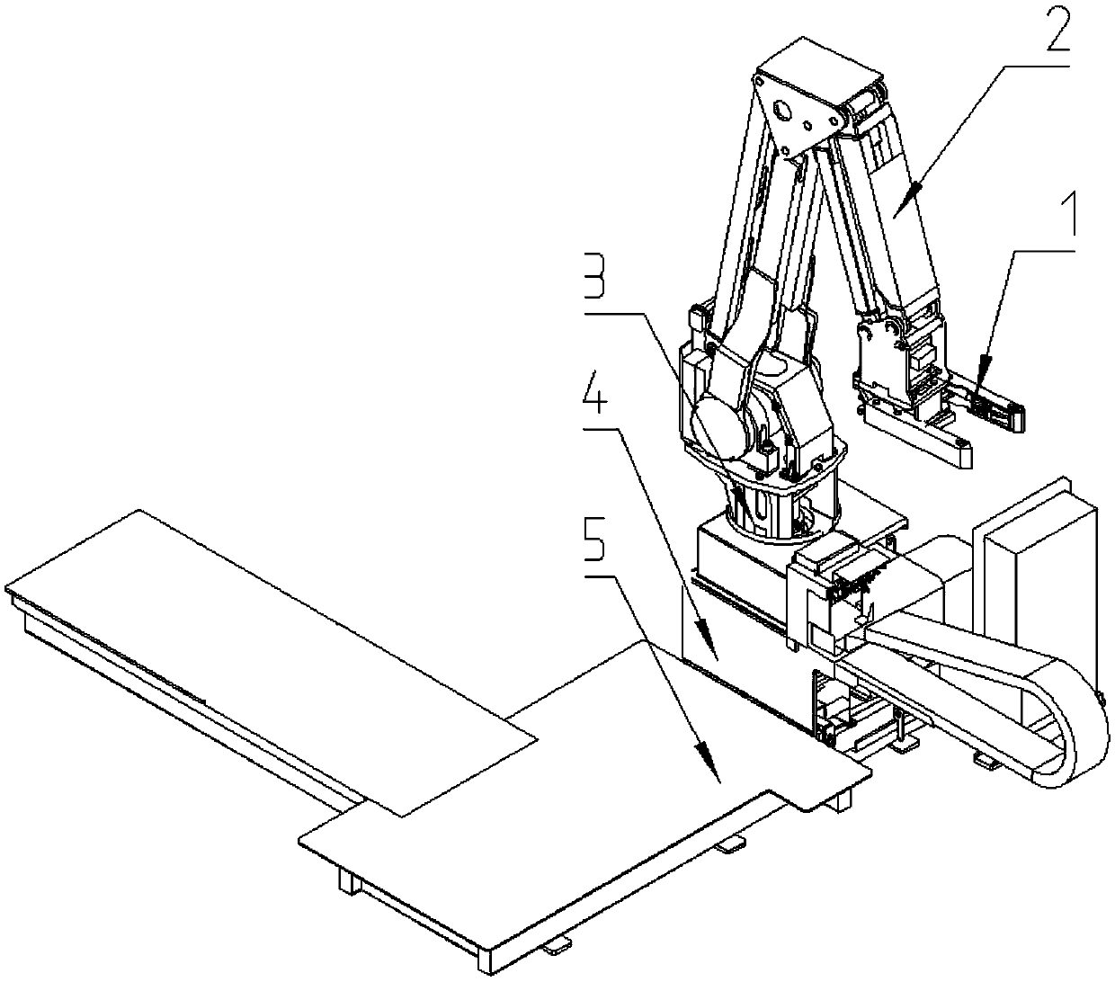 Rig drill floor pipe arranging robot