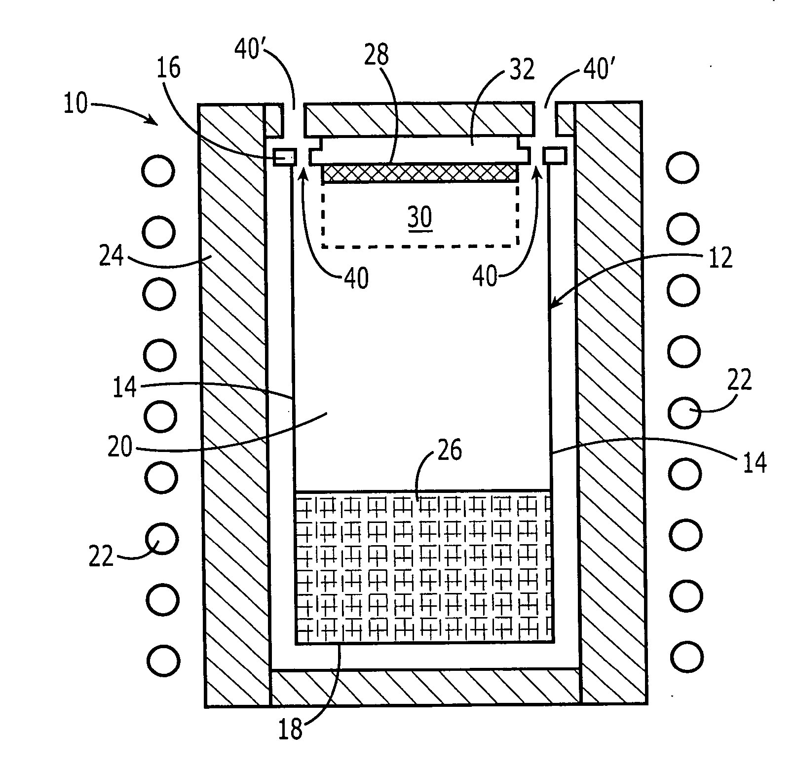 Apparatus and method for the production of bulk silicon carbide single crystals