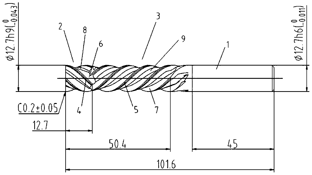 Milling cutter for machining carbon fiber composite material