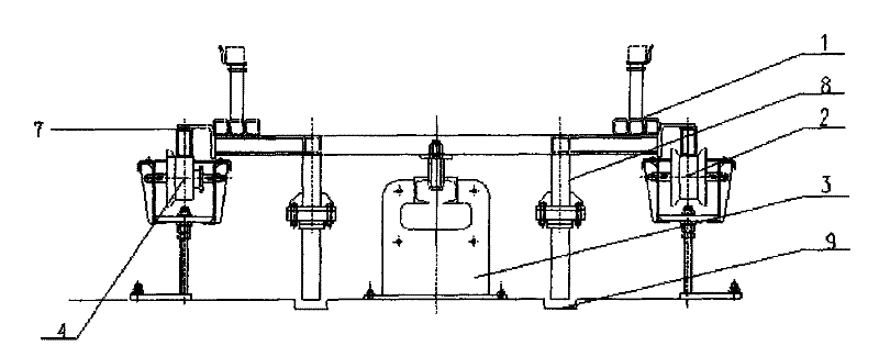 Method for switching technological bogie from ground conveyer to duplex-chain conveyer