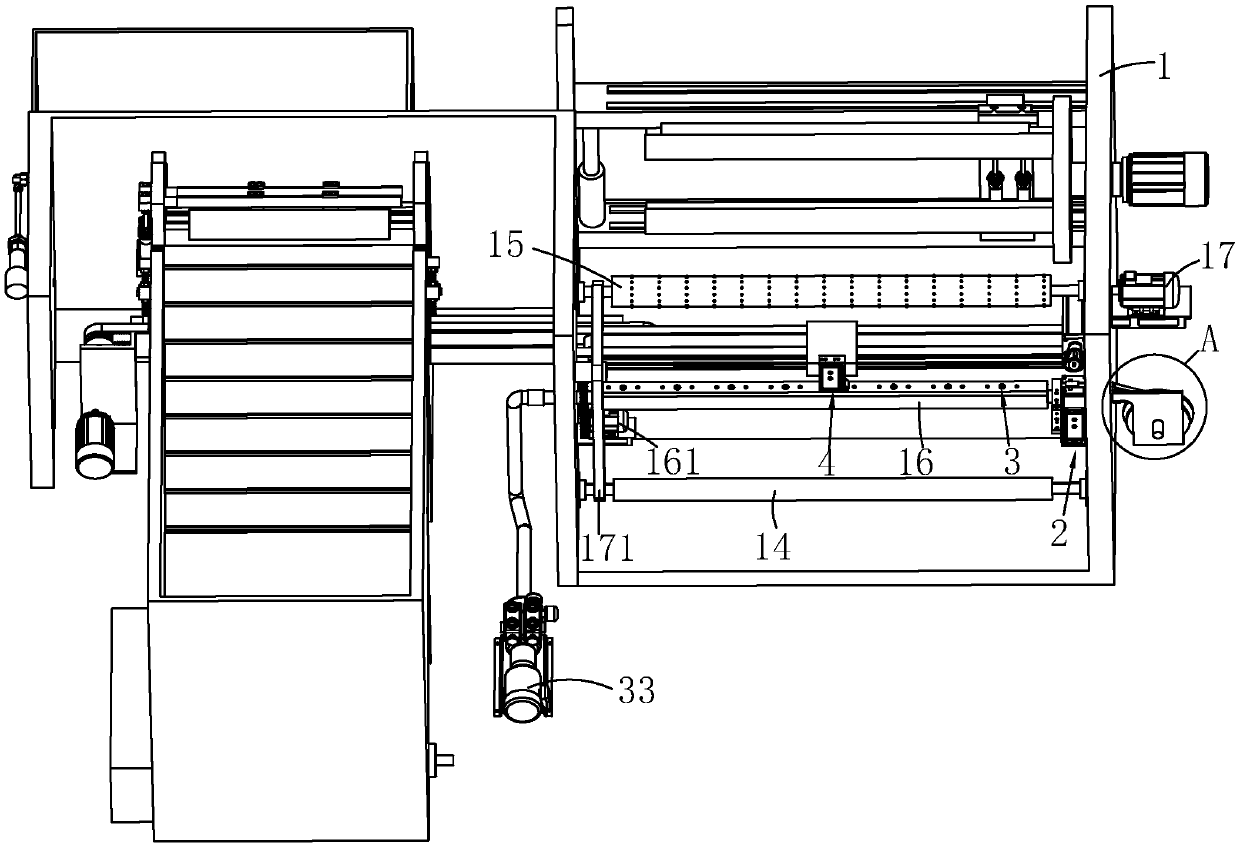 Automatic labelling device for packaging tape rewinder