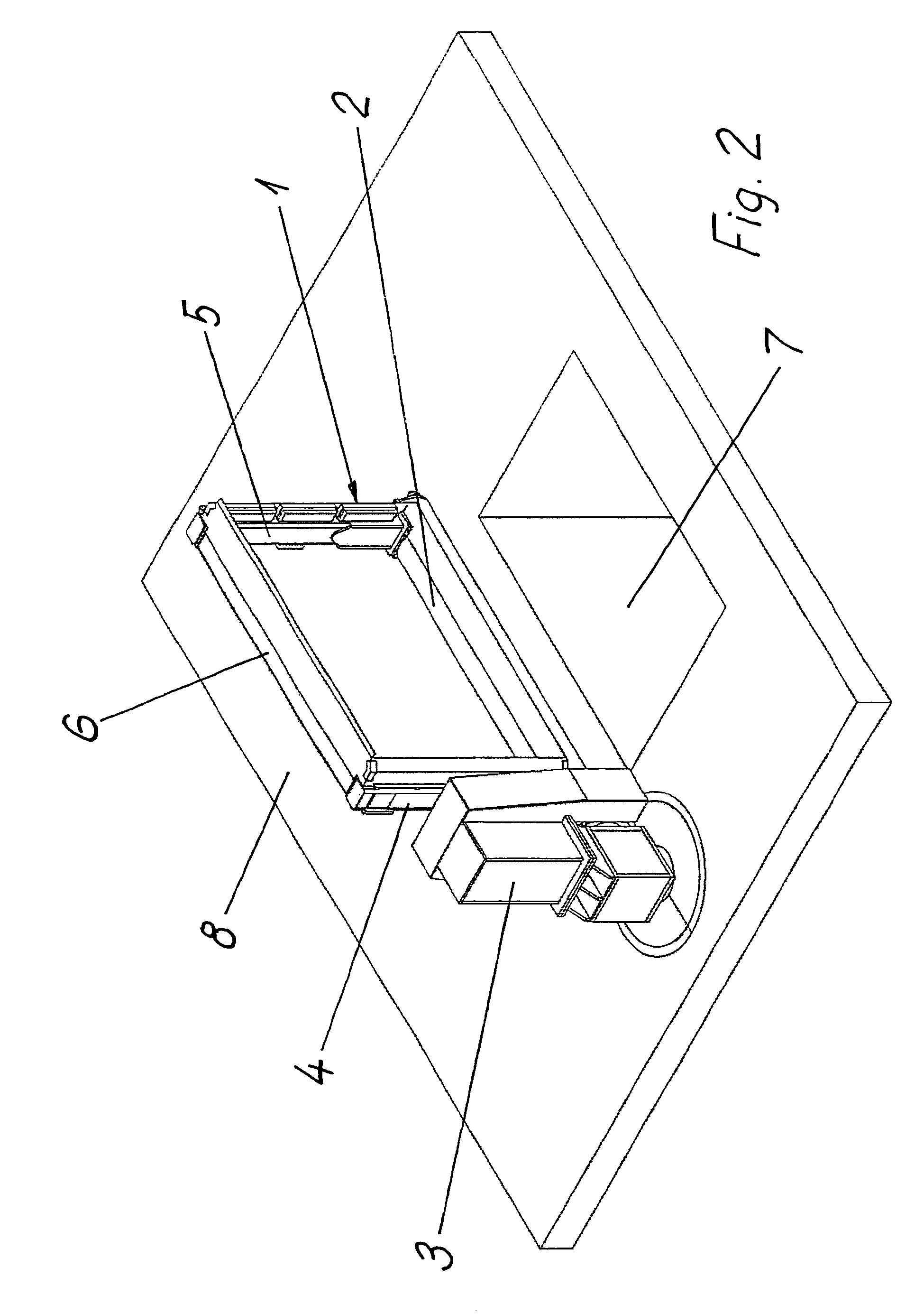 Machine for vertical casting of metal