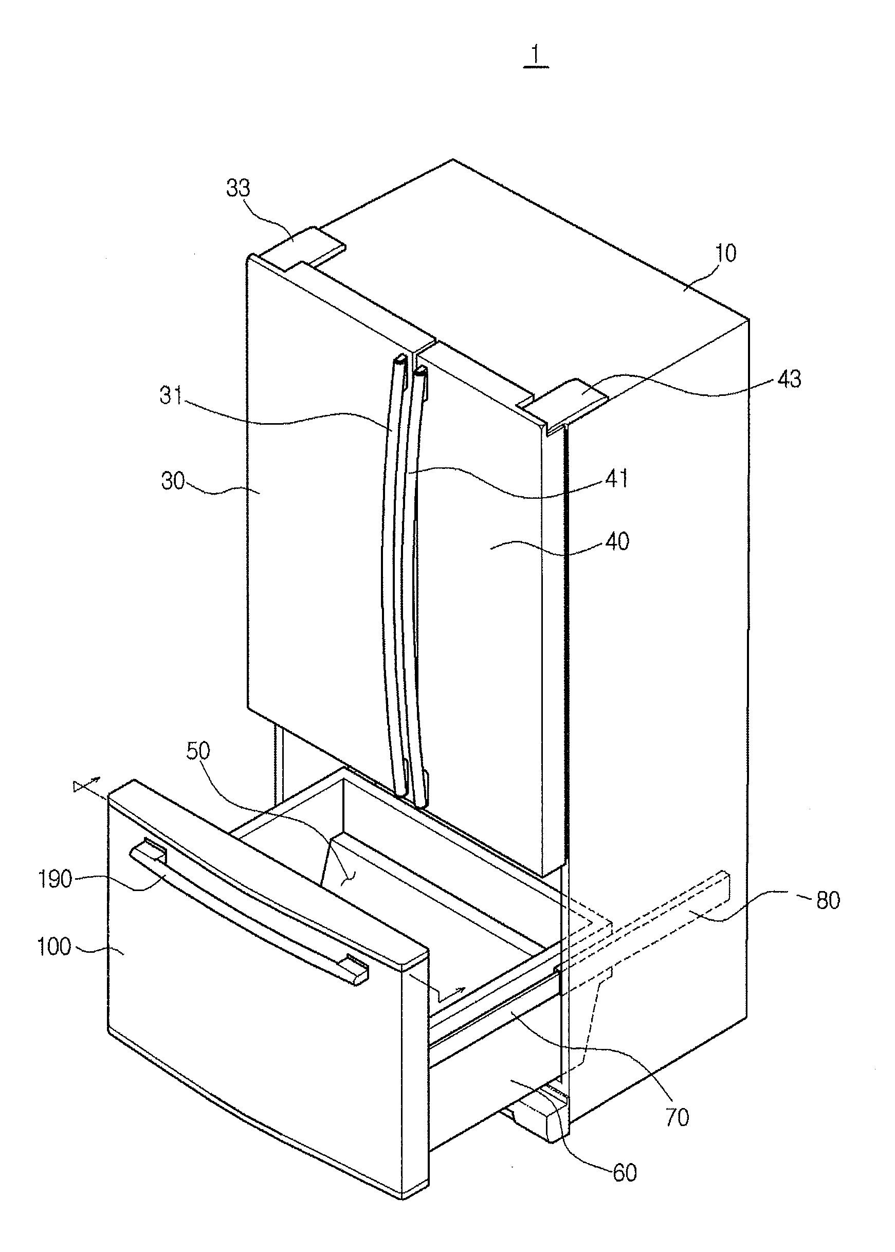 Refrigerator and method of manufacturing door thereof