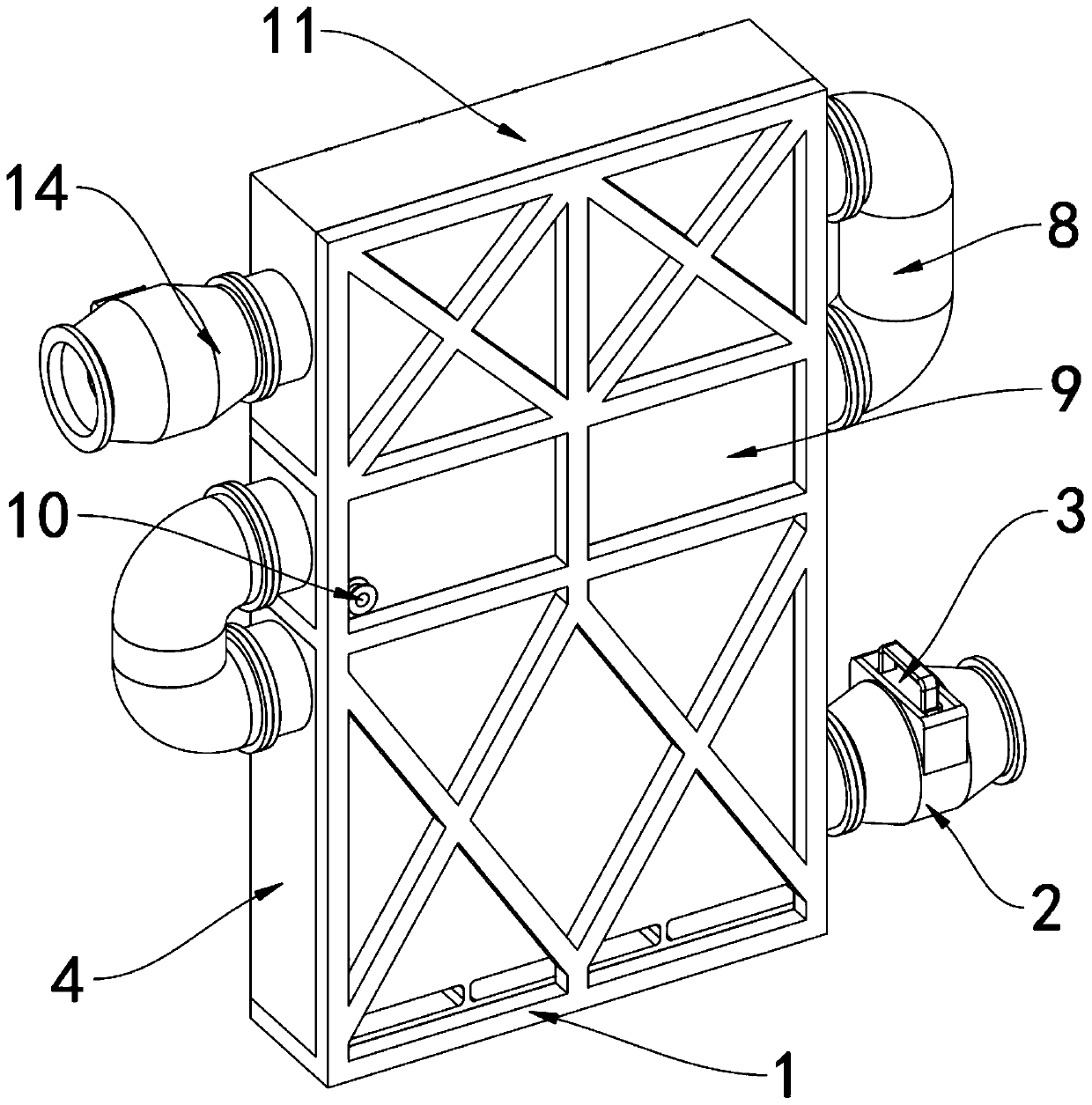 Odor treatment device for garbage leachate treatment station